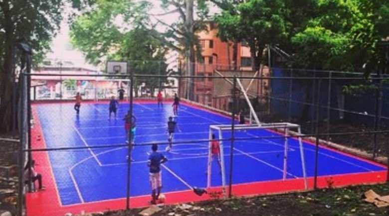 Cancha después de la instalación